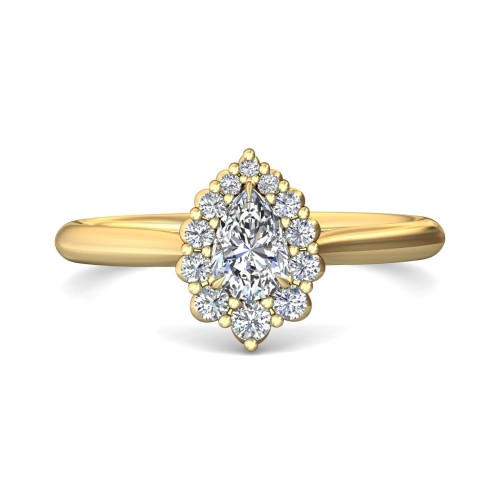 FlyerFit&reg; 14K Yellow Gold Solitaire Engagement Ring
