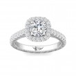 FlyerFit® 14K White Gold Vintage Engagement Ring