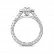 FlyerFit® 14K White Gold Vintage Engagement Ring