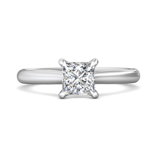 FlyerFit&reg; Platinum Solitaire Engagement Ring