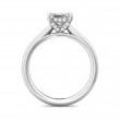 FlyerFit® 18K White Gold Solitaire Engagement Ring