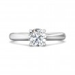 FlyerFit® 18K White Gold Solitaire Engagement Ring