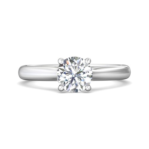 FlyerFit&reg; 14K White Gold Solitaire Engagement Ring
