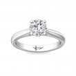 FlyerFit® 18K White Gold Solitaire Engagement Ring