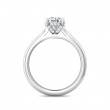 FlyerFit® 18K White Gold Solitaire Engagement Ring