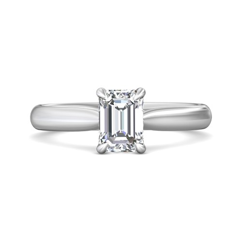 FlyerFit&reg; 14K White Gold Solitaire Engagement Ring