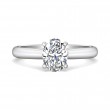 FlyerFit® 18K White Gold Solitaire Engagement Ring