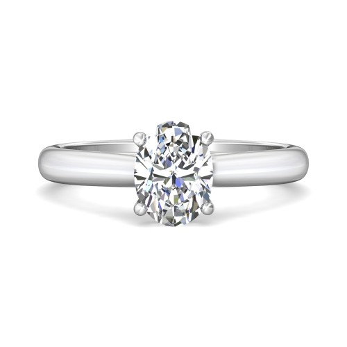 FlyerFit&reg; 14K White Gold Solitaire Engagement Ring