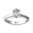 FlyerFit® 18K White Gold Solitaire Engagement Ring