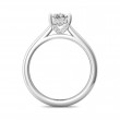 FlyerFit® 18K White Gold Solitaire Engagement Ring