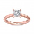 FlyerFit® 18K Pink Gold Solitaire Engagement Ring