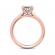 FlyerFit® 18K Pink Gold Solitaire Engagement Ring