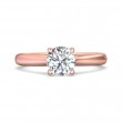 FlyerFit® 18K Pink Gold Solitaire Engagement Ring