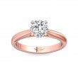 FlyerFit® 18K Pink Gold Solitaire Engagement Ring