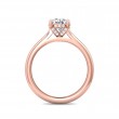 FlyerFit® 18K Pink Gold Solitaire Engagement Ring