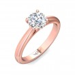 FlyerFit® 18K Pink Gold Solitaire Engagement Ring