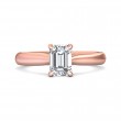 FlyerFit® 18K Pink Gold Solitaire Engagement Ring