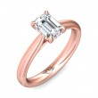 FlyerFit® 18K Pink Gold Solitaire Engagement Ring