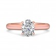 FlyerFit® 14K Pink Gold Solitaire Engagement Ring