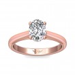 FlyerFit® 14K Pink Gold Solitaire Engagement Ring
