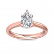 FlyerFit® 18K Pink Gold Solitaire Engagement Ring