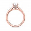 FlyerFit® 18K Pink Gold Solitaire Engagement Ring