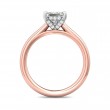 FlyerFit® 14K Pink Gold Shank And White Gold Top Solitaire Engagement Ring
