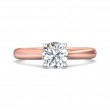 FlyerFit® 14K Pink Gold Shank And White Gold Top Solitaire Engagement Ring