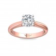 FlyerFit® 14K Pink Gold Shank And White Gold Top Solitaire Engagement Ring