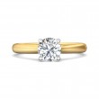 FlyerFit® 14K Yellow and 14K White Gold Solitaire Engagement Ring