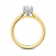 FlyerFit® 18K Yellow Gold Shank And White Gold Top Solitaire Engagement Ring