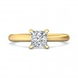FlyerFit® 18K Yellow Gold Solitaire Engagement Ring