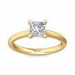 FlyerFit® 18K Yellow Gold Solitaire Engagement Ring