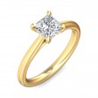 FlyerFit® 18K Yellow Gold Solitaire Engagement Ring