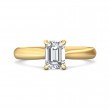 FlyerFit® 18K Yellow Gold Solitaire Engagement Ring