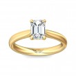 FlyerFit® 18K Yellow Gold Solitaire Engagement Ring