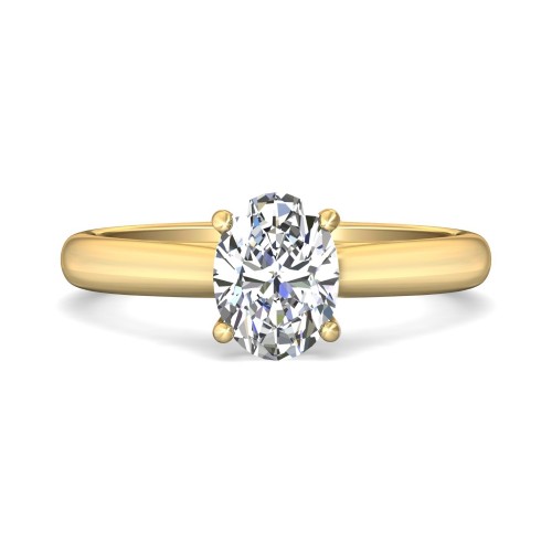 FlyerFit&reg; 14K Yellow Gold Solitaire Engagement Ring