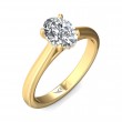 FlyerFit® 14K Yellow Gold Solitaire Engagement Ring