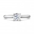 FlyerFit® 14K White Gold Solitaire Engagement Ring