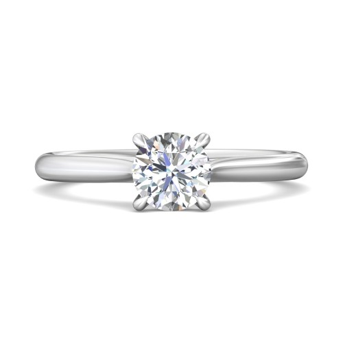 FlyerFit&reg; 14K White Gold Solitaire Engagement Ring