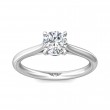 FlyerFit® 14K White Gold Solitaire Engagement Ring