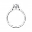 FlyerFit® 14K White Gold Solitaire Engagement Ring