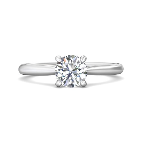 FlyerFit&reg; Platinum Solitaire Engagement Ring