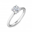 FlyerFit® Platinum Solitaire Engagement Ring