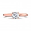 FlyerFit® 18K Pink Gold Solitaire Engagement Ring