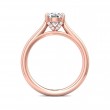 FlyerFit® 18K Pink Gold Solitaire Engagement Ring