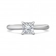 FlyerFit® 18K White Gold Solitaire Engagement Ring