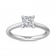 FlyerFit® 18K White Gold Solitaire Engagement Ring