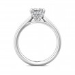 FlyerFit® 18K White Gold Solitaire Engagement Ring