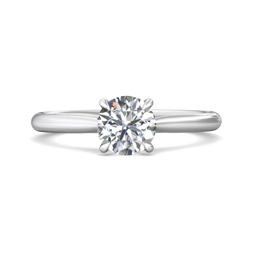 FlyerFit&reg; 18K White Gold Solitaire Engagement Ring